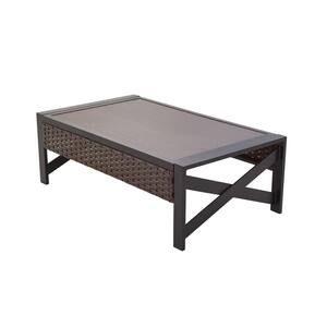 Brown Wicker/Rattan Outdoor Coffee Table