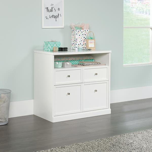 HomeVisions Soft White Storage Cabinet