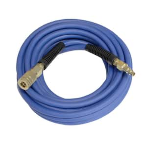 Hybrider Flex 1/4 in. 25 ft. Hybrid Air Hose with Quick Connect Air Fittings
