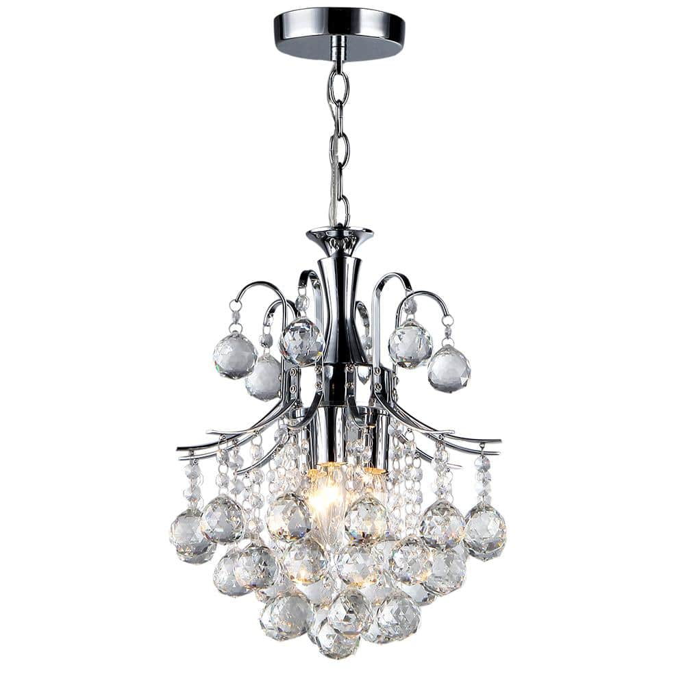 3 light crystal chandelier