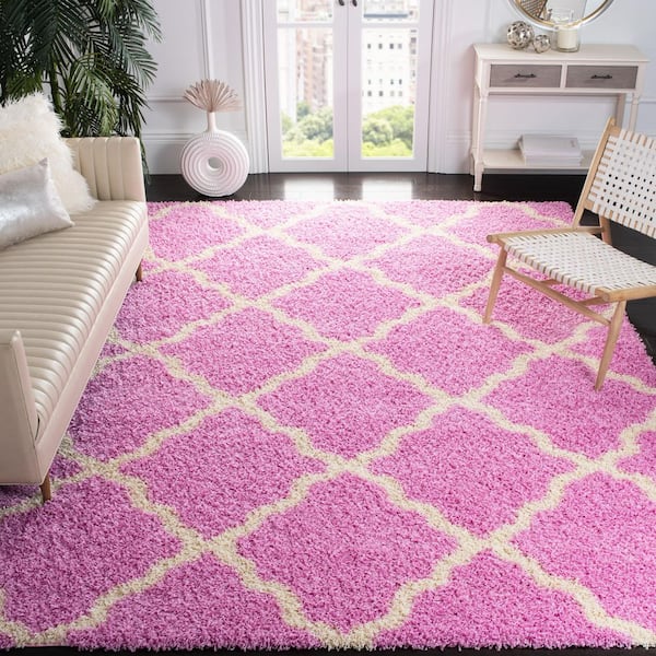 Townsend 8 ft. x 10 ft. Pink/Ivory Geometric Area Rug