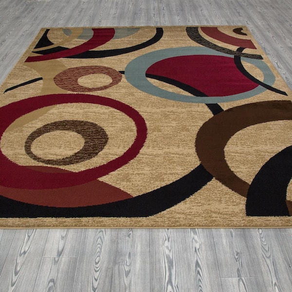 Ottomanson Royal Collection 8 Ft X 10 Contemporary Abstract Beige Area Rug Ryl1182 8x10 The Ottomanson Royal Collection 8 Ft X 10