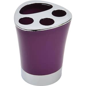 Bath Toothbrush and Toothpaste Holder Chrome Parts Purple
