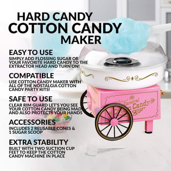 Nostalgia 450 W Pink Cotton Candy Maker PCM306PK - The Home Depot
