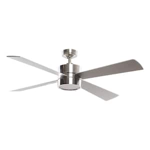 52 in. LED Brushed Chrome Ceiling Fan with Light Kit and Remote Control