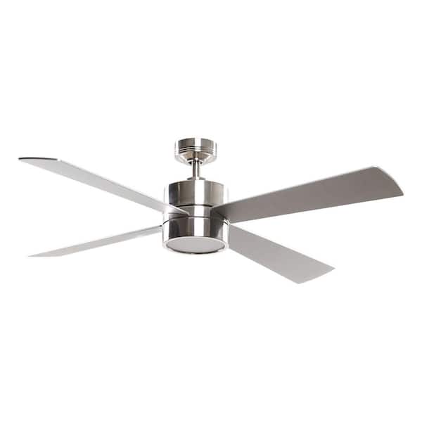 matrix decor 52 in. LED Brushed Chrome Ceiling Fan with Light Kit and Remote Control