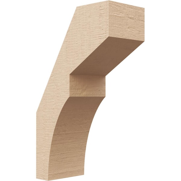 Ekena Millwork 3 in. x 10 in. x 6 in. Monterey Rough Cedar Woodgrain Timberthane Polyurethane Knee Brace, Primed