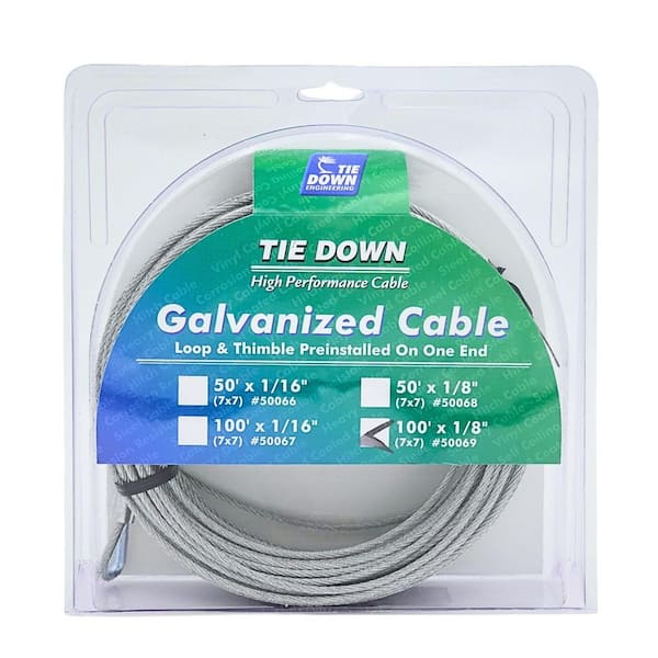 100 ft. 1/8 in. Galvanized Cable Roof Safety Tool