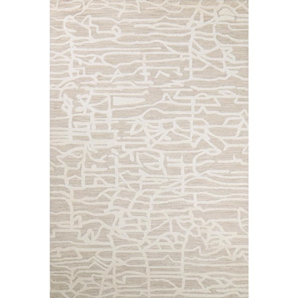Nilito Beige 4 ft. x 6 ft. (3 ft. 6 in. x 5 ft. 6 in.) Geometric Transitional Accent Rug