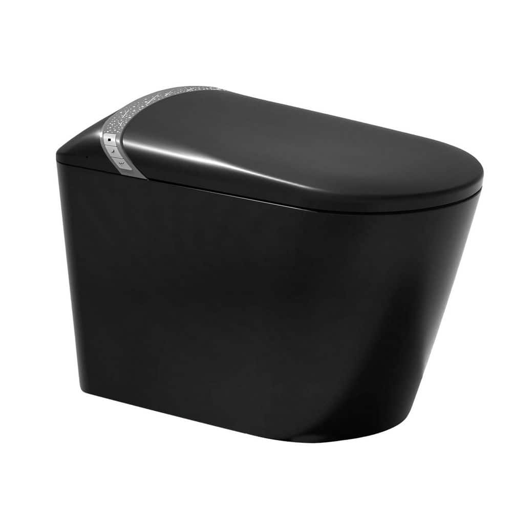 Modern Elongated Bidet Toilet 1.28 GPF in Matte Black with Auto Open/Close Seat, Foot Sensor, Heated Seat, Night Light, price history on PriceWatchPro