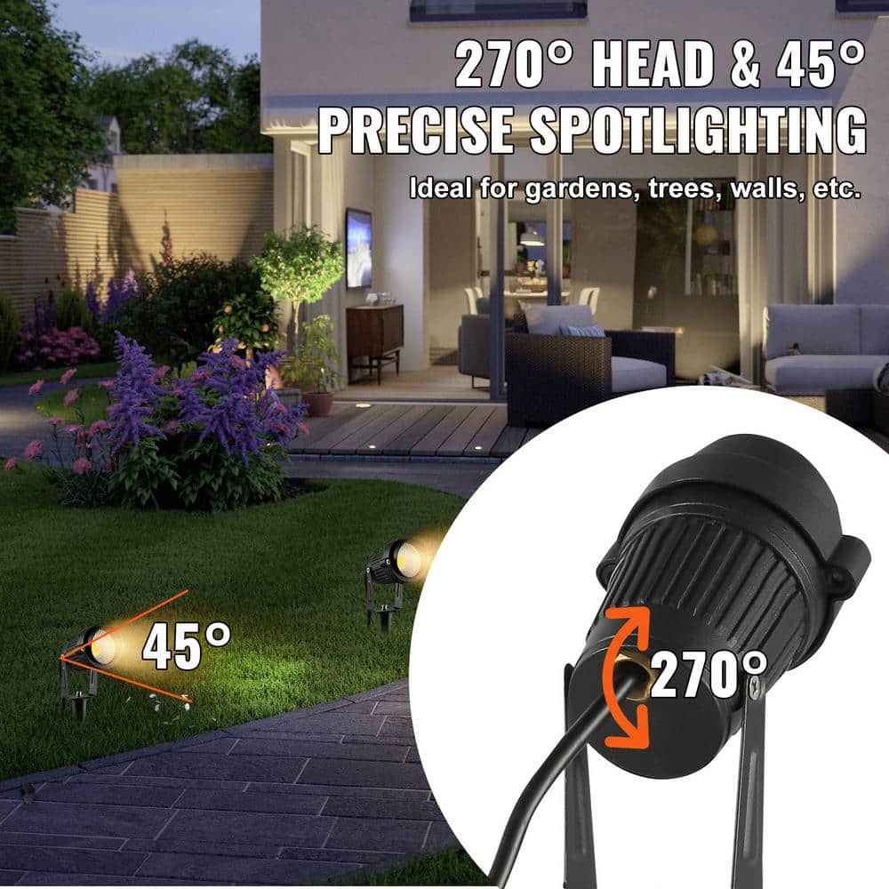 Multipack Low Voltage LED Pathway Spotlights in Aluminum