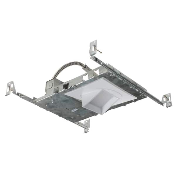 NICOR 5 in. White (3000K) LED Recessed Adjustable Square Downlight Kit with Housing, Trim, and LED Module