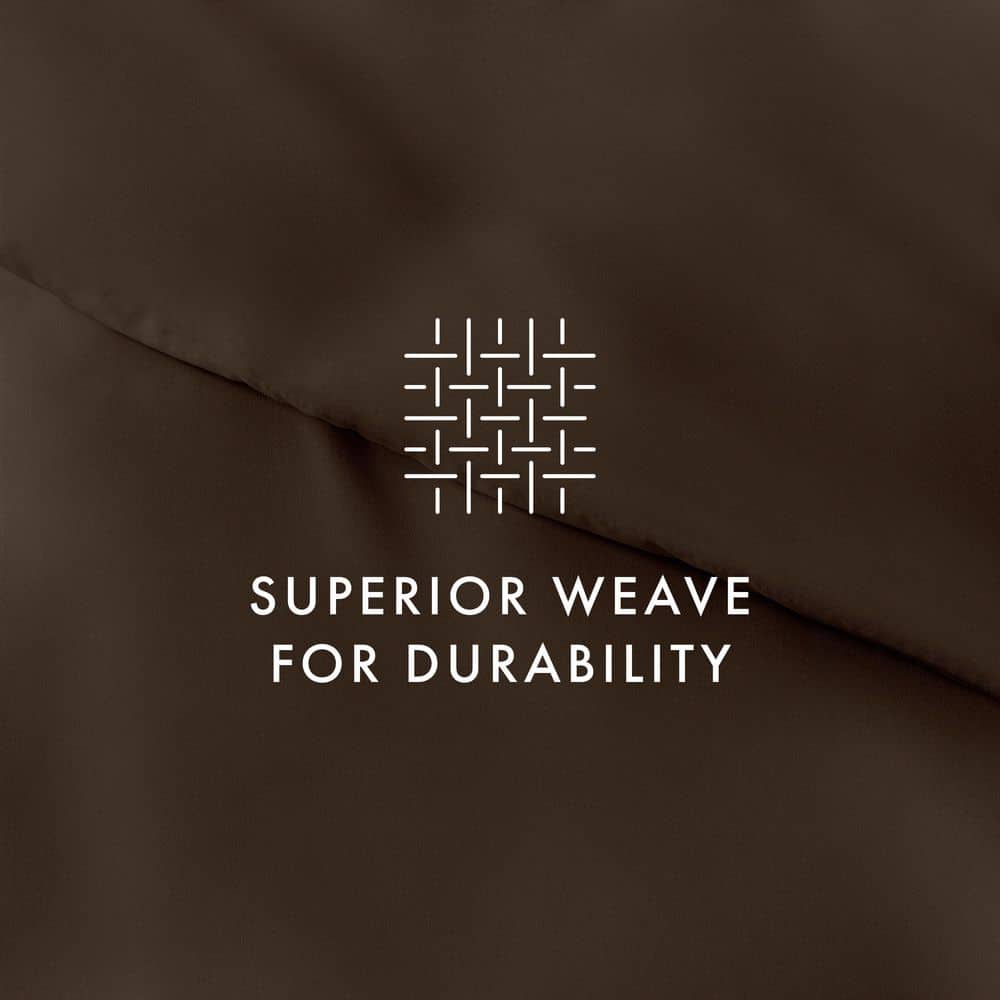 Chocolate Twin/Twin XL Microfiber 3-Piece Duvet Cover Set