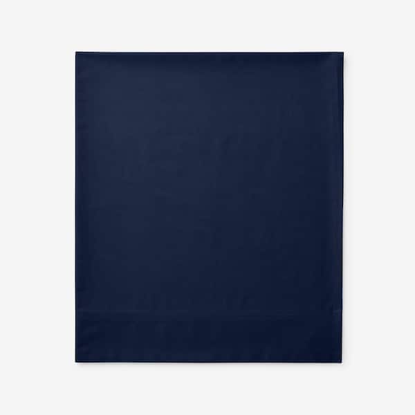 The Company Store Legends Hotel Supima Cotton Percale Navy Cotton Twin/Twin XL Flat Sheet