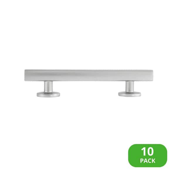 Sumner Street Home Hardware 10-Pack Flynn 3-1/2 in. (89 mm) Center-to-Center Modern Satin Nickel Bar Drawer Pull
