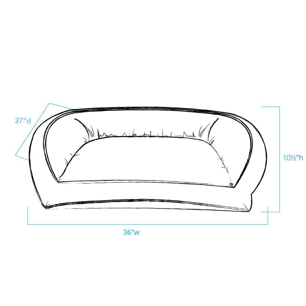 Medium Chocolate Orthopedic Quilted Microfiber Pet Bed