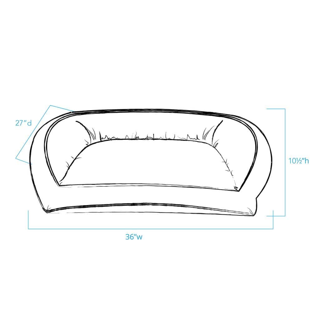 Medium Saddle Quilted Microfiber Orthopedic Pet Bed