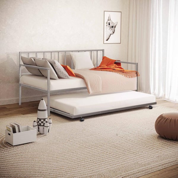 Zill Silver Twin Daybed with Trundle