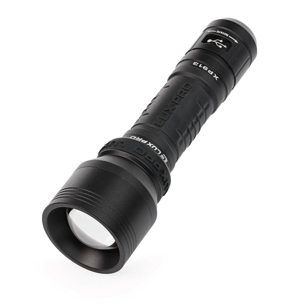 LUXPRO Pro Series 1100 Lumens LED Rechargeable Focus Flashlight
