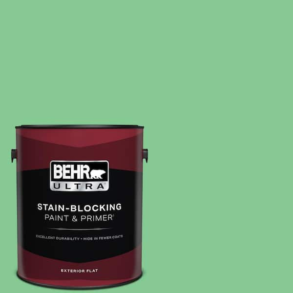 BEHR ULTRA 1 gal. #P400-4 Good Luck Flat Exterior Paint & Primer