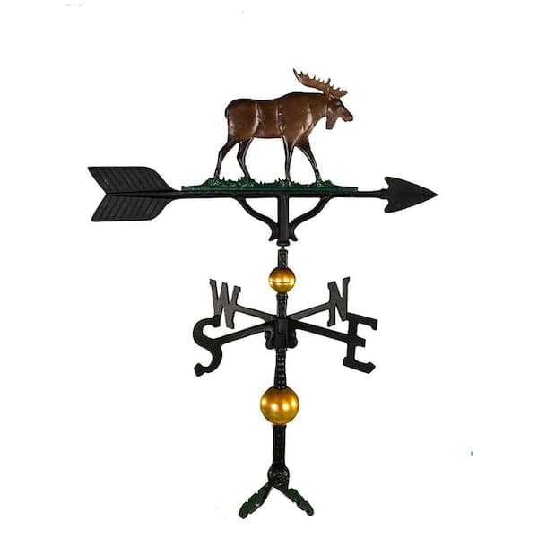 Montague Metal Products 32-Inch Deluxe Weathervane with Swedish Iron Ornament 