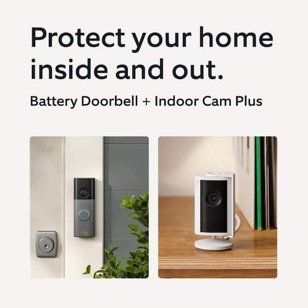 Ring Starter Set with Battery Doorbell and Indoor Cam Plus