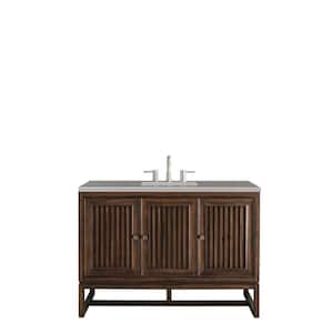 Athens 48 in. W x 23.5 in. D x 34.5 in. H Bath Vanity in Mid Century Acacia with Grey Expo Quartz Top