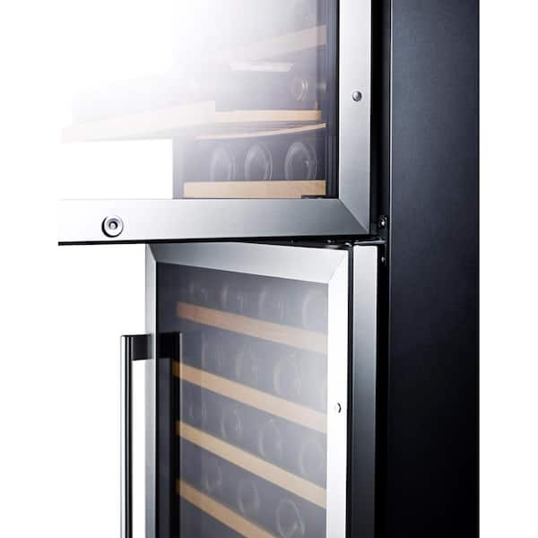 Summit SWC6GBL Glass Door Wine Fridge - 51 Bottles