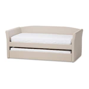 Camino Contemporary Beige Fabric Upholstered Twin Size Daybed