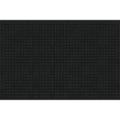 Black 48 in. x 72 in. Synthetic Fiber and Recycled Rubber Commercial Door Mat