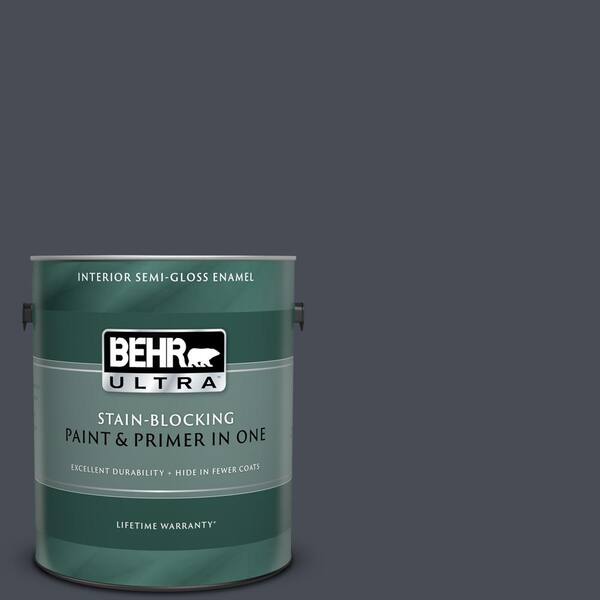 BEHR ULTRA 1 gal. #UL260-23 Poppy Seed Semi-Gloss Enamel Interior Paint and Primer in One
