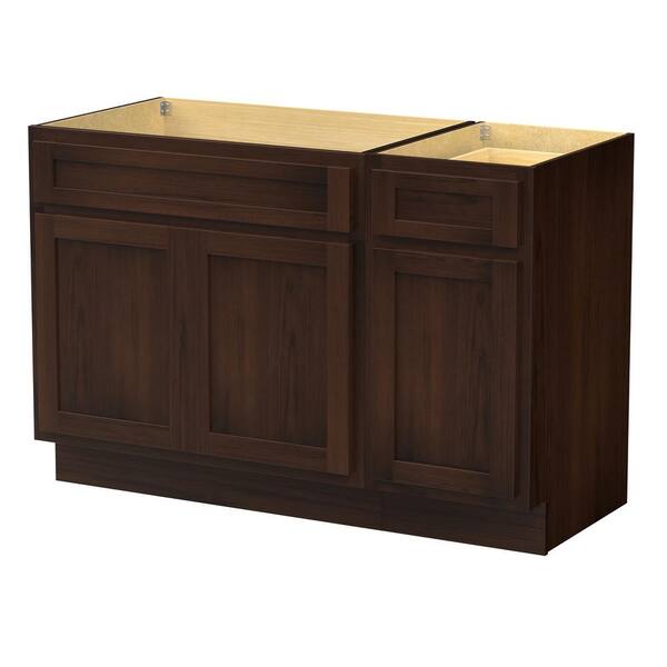 Vanity Art 45 in. W x 21 in. D x 32.5 in. H Bath Vanity Cabinet without Top in Brown