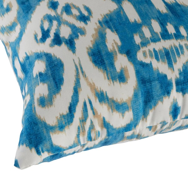 blue ikat throw pillows