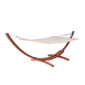 Luxury 13 ft. Free Standing Hammock Bed Hammock with Stand in Champagne