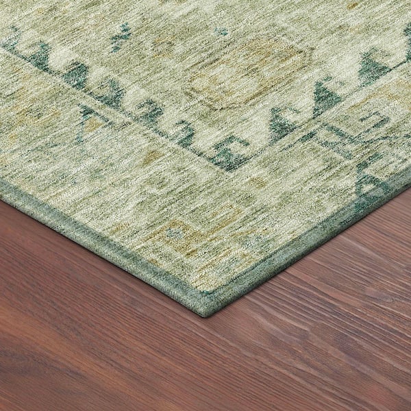 Chantille Machine Washable Indoor/Outdoor Abstract ACN2357 Sage 2 ft. x 3 ft. Accent Rug