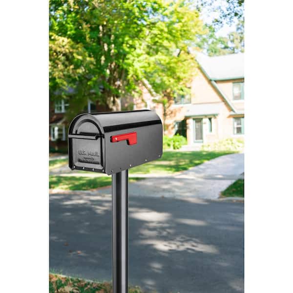 Pewter Pacifica In-Ground Steel Mailbox Post