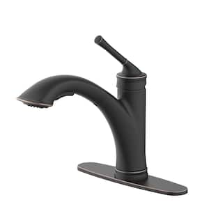 Hemming Single-Handle Pull-Out Sprayer Kitchen Faucet Deckplate Included in Oil Rubbed Bronze