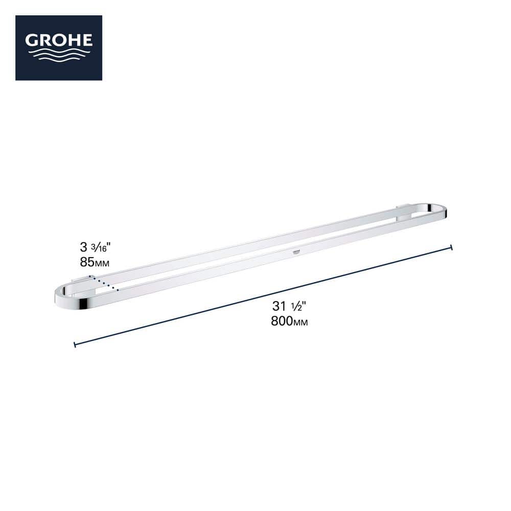Chrome 32" Wall Mounted Towel Bar