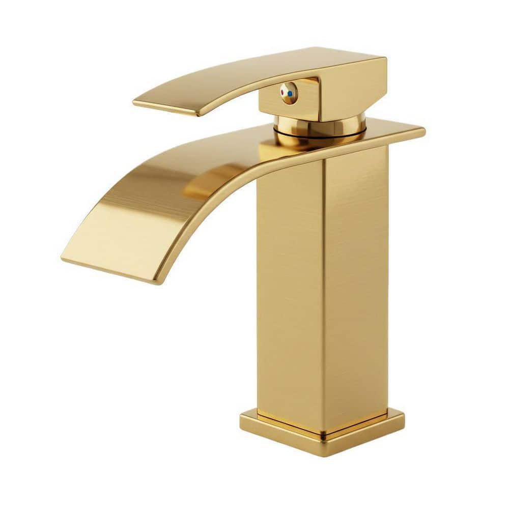Single Handle Single Hole-TP Bathroom Faucet Lavatory Faucet with Supply Lines in Brushed Gold price history on PriceWatchPro
