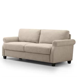 Josh 3-Seat Beige Upholstered Sofa