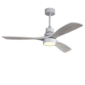 52 in. Integrated LED Indoor/Outdoor Silver Ceiling Fan with Light Kit and Remote Control