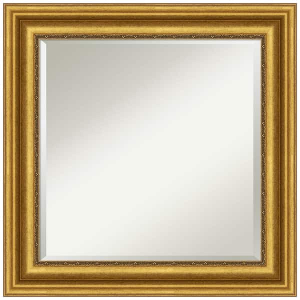 Amanti Art Parlor Gold 25.75 in. H x 25.75 in. W Framed Wall Mirror