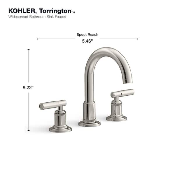 KOHLER Torrington 8 in. Widespread Double Handle Bathroom Faucet