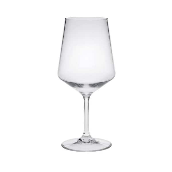 Unbranded 18 oz. Stemmed Acrylic Wine Glasses Set (Set of 4)