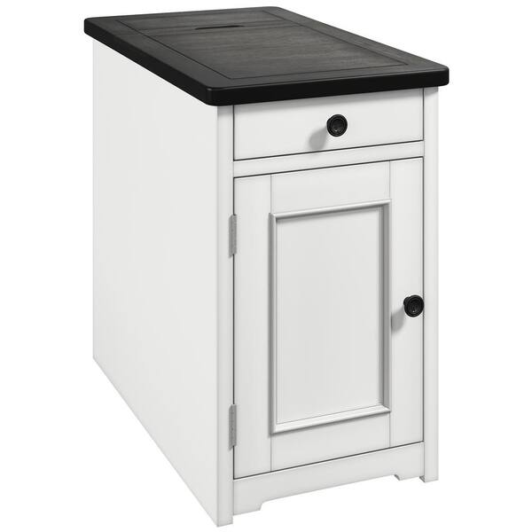 black nightstand with usb port