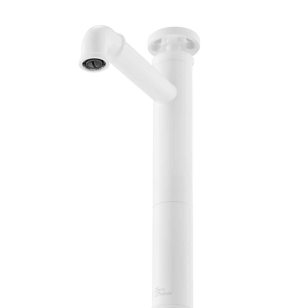 Matte White Nickel Single-Handle High Arc Bathroom Faucet