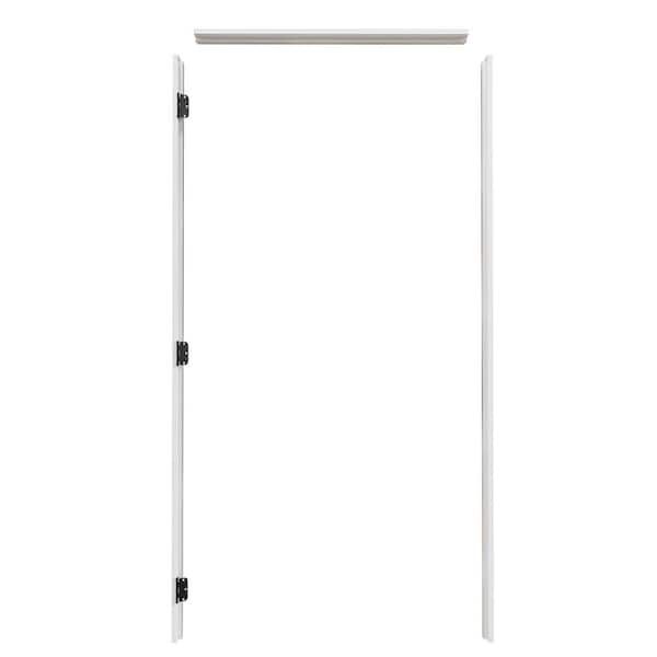 36 in. x 80 in. Primed Wood Knock Down Door Frame 3-Piece+ Weatherseal Right-Handed Reversible for Interior Prehung Door