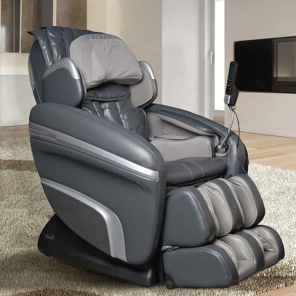 TITAN Osaki Charcoal Faux Leather Reclining Massage Chair