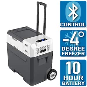 LiONCooler 52 Qt. Battery Powered Portable Chest Fridge Freezer Cooler w/10+ Hour Run Time, Recharge Using Solar/DC/AC