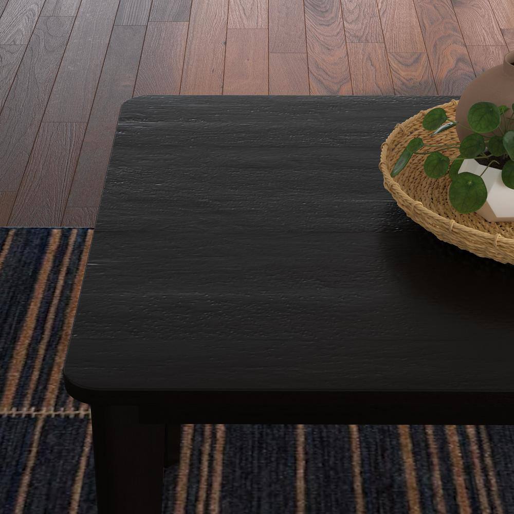 Brentwood Black Rectangular Mid-Century Wood Dining Table